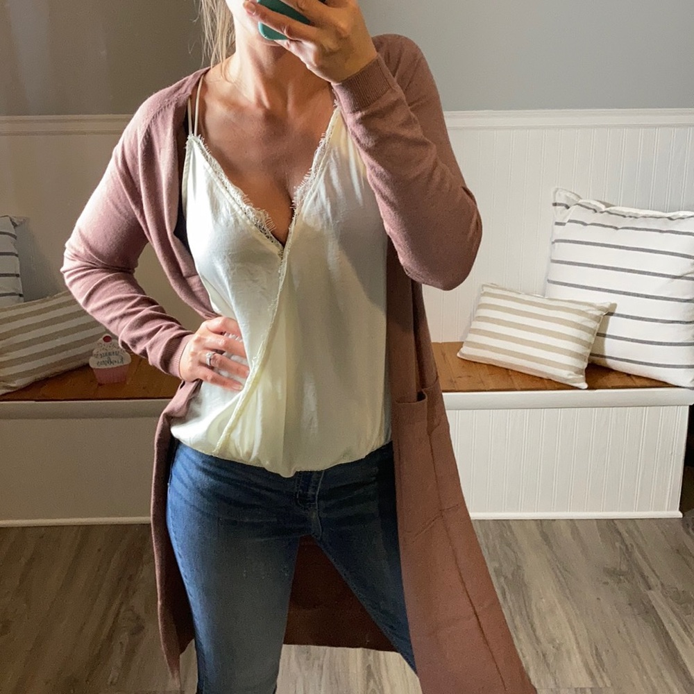 LAST2🧁ROSE- longline cardigan - Picture 5 of 6